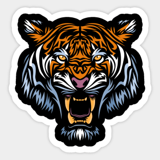 Tribal face tiger Sticker